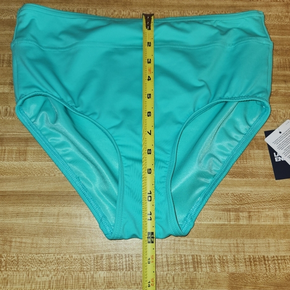 LAND'S END Women’s Tummy Control High Waisted Bikini Bottoms Emerald Green, 4 - Picture 10 of 10